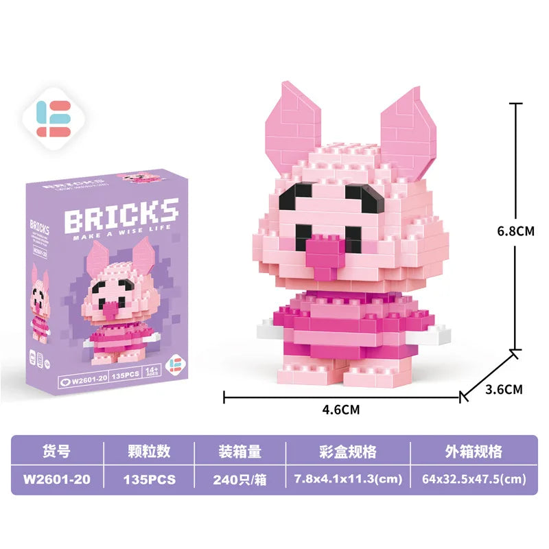 Disney Small Granular Building Model Toy Cartoon Character Stitch, SpongeBob Mini Block Toy Christmas Gift for Children - CADA BRICKS®