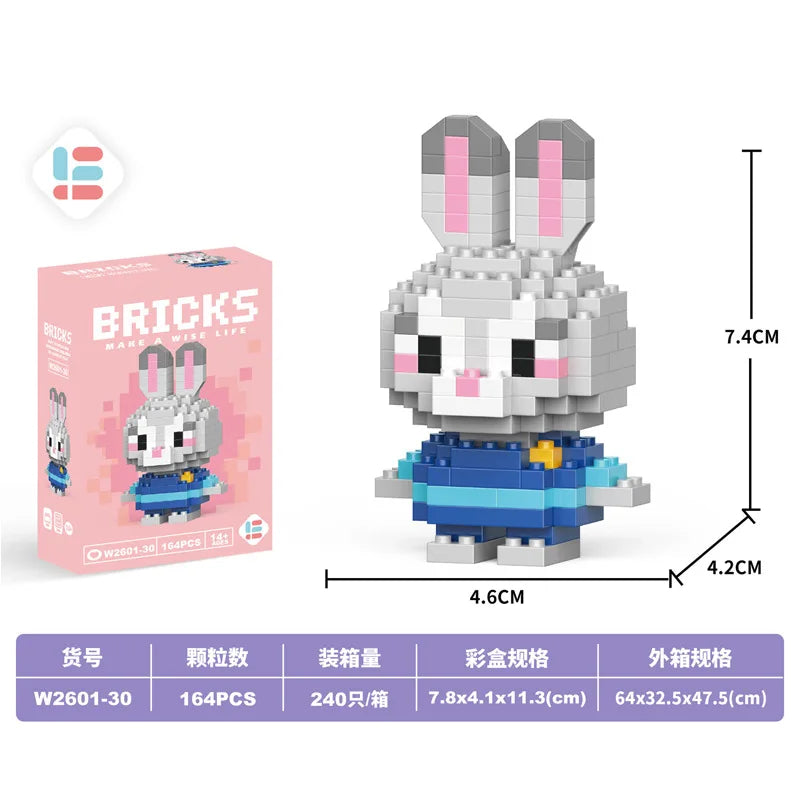 Disney Small Granular Building Model Toy Cartoon Character Stitch, SpongeBob Mini Block Toy Christmas Gift for Children - CADA BRICKS®