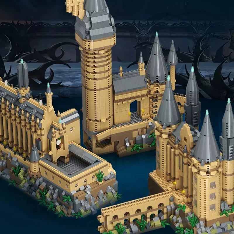 Hogwarts Micro Steentjes Stad Creatief Middeleeuws Magisch Kasteel Serie School Architectuur Paleis Model Bouwstenen Cadeaus Kind Montage Speelgoed
