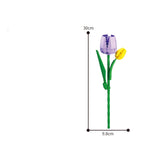 13 stiler pene blomster byggeklosser rose valentinsdag lavendel fersken liljekonvall tulipan klosser DIY hjemme dekorasjoner