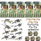 Military Army Figures Building Blocks SWAT Ghost Commando Special Forces Soldier Weapons Gun Hat Shield Belt AK Mini Bricks Toy - CADA BRICKS®