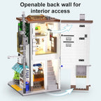 Japanese Street View Building Blocks Tea House Bun House Cafe Store Architecture Model Bricks Kids DIY Toys Holiday Gifts