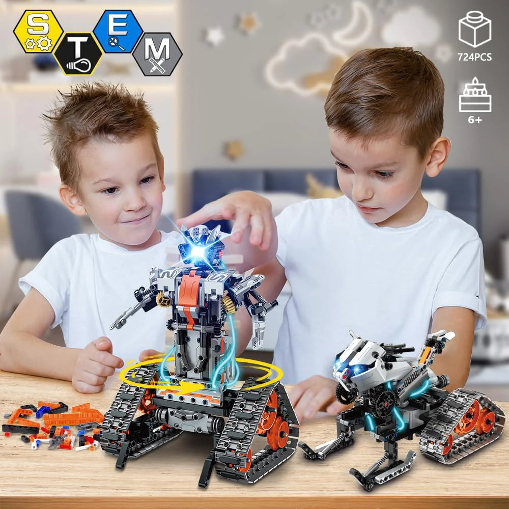 724pcs 4 in 1 City Technical Programming RC Car Robot Building Kit Stem Racing Car 6-16 Year Old Kids Bricks Toys for Boys Gifts - CADA BRICKS®