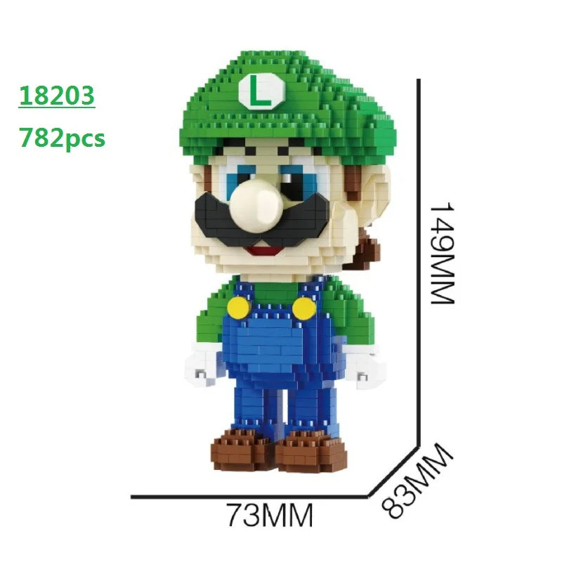 New Anime Mini Blocks Cute Cartoon Peach Luigi Building Bricks Toys for Children Present Bowser Valentine Girls Boy Juguetes - CADA BRICKS®