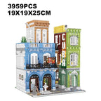 Creative Cuba Hotel stadsstraatzicht architectuur bouwstenen edelsteenwinkel fietsenwinkel micro steentjes model speelgoed cadeau kinderen volwassenen
