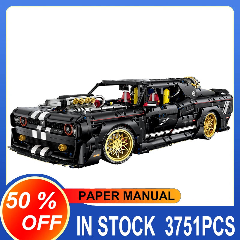 GULY 10637 Dodgedd 1:8 MOC Technical RC Racing Building Blocks Assembling Supercar Bricks Model Toys for Children Christmas Gift - CADA BRICKS®