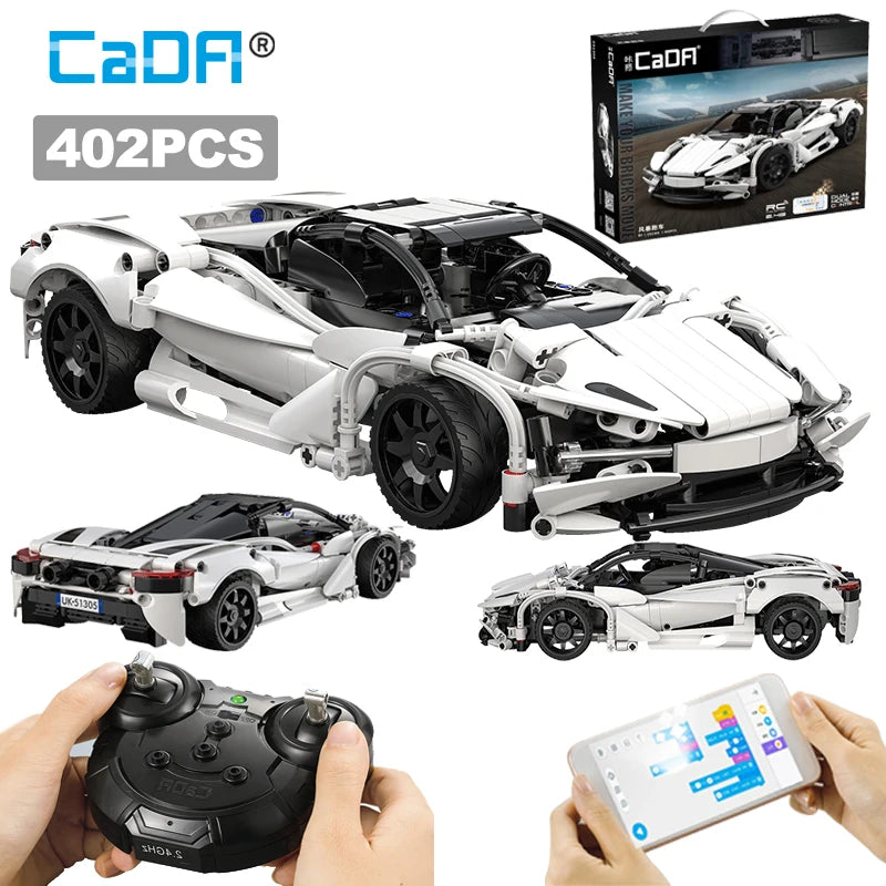 Cada Cool MOC APP Remote Control Storm Sports Car Model Building Blocks City Expert RC Racing Car Bricks Toys For Kid Gifts - CADA BRICKS®