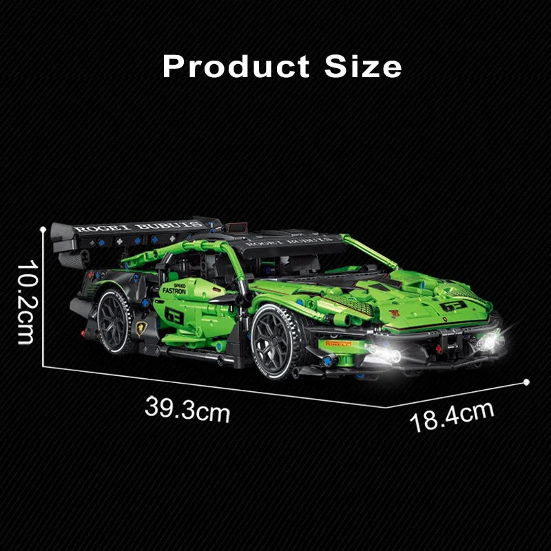1644PCS Technical Super Speed Lamborghinis Sport Car Building Blocks Famous Race Vehicle Model Assemble Bricks Toys For Children