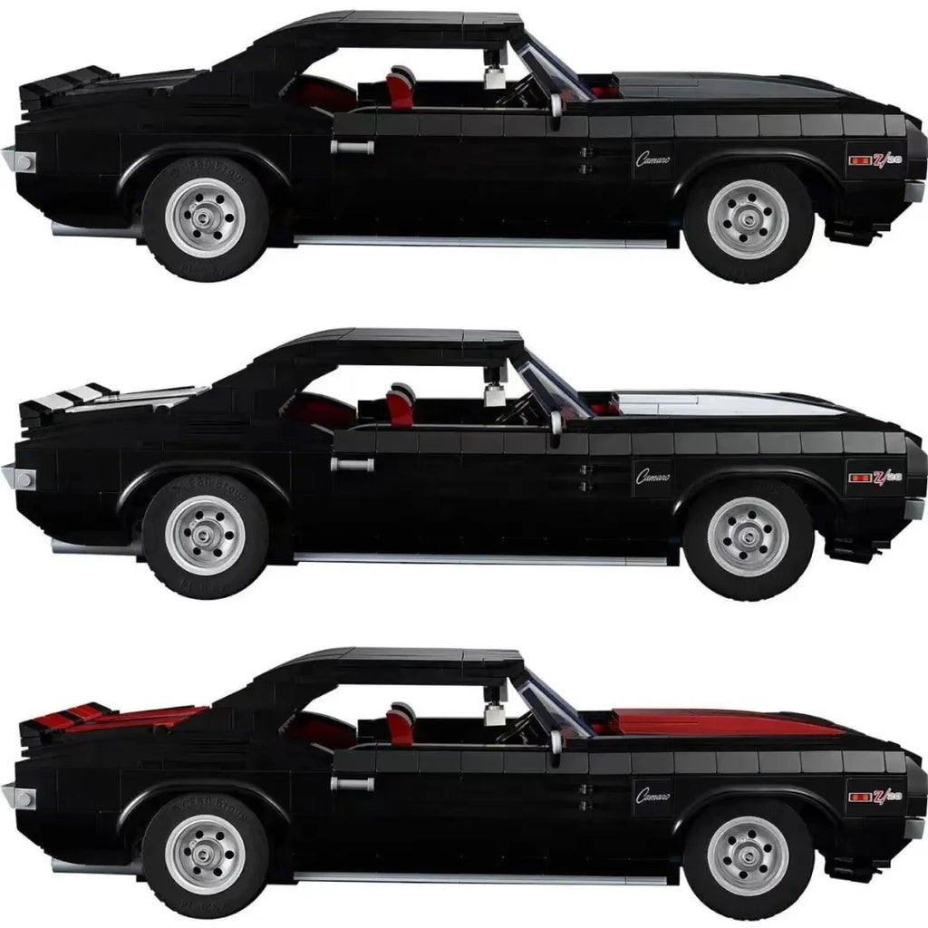 1456PCS Technical Black Vintage 10304 Racing car Competition Muscle Car Assembly Block Boy Toy Christmas And Kids Birthday Gift