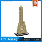 MOC Bouwstenen Steden Servicegebouw Wolkenkrabber Modulair Architectonisch Model Doe-Het-Zelf Bakstenen Stedelijk Landschap Samenstellen Speelgoed