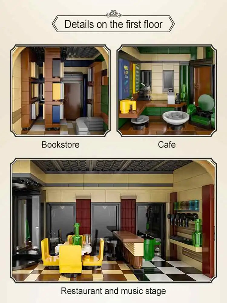 Set di 3230 pezzi CADA Città Parigi Ristorante e Casa Blocchi da Costruzione Architettonici Appartamento Francese Figure Mattoncini Giocattolo per Bambini Regalo