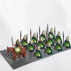13pcs Castle Knight Rohan Azog Orcs Half-Beast Human Army Elf Guards Roman Solider Minifig Building Block Toys for Kids