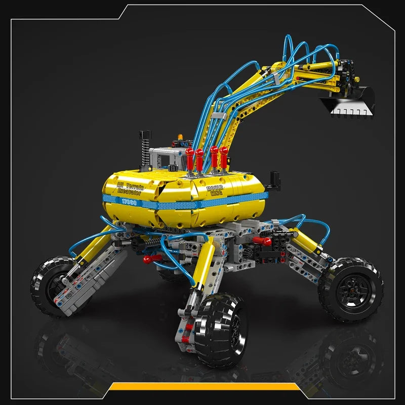 MOULD KING 17060 Technical Pneumatic All-Terrain Excavator Truck Building Block Excavator Car Bricks Toys For Kids Gifts