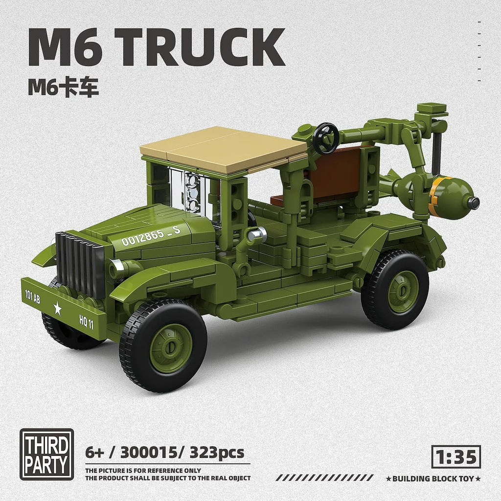 Military World War II tank Anti-tank gun M22 Locust Tank Building Blocks M6 Truck M3A1 Car Model Toys Bricks Toys For Kids Gifts