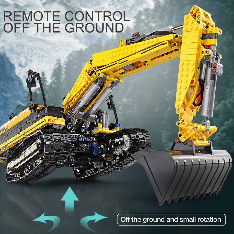 MOULD KING 13112 Jouets Techniques Voiture Le MOC-2513 APP&RC Pelle Mécanique Motorisée Modèle Blocs de Construction Briques Cadeau de Noël pour Enfants