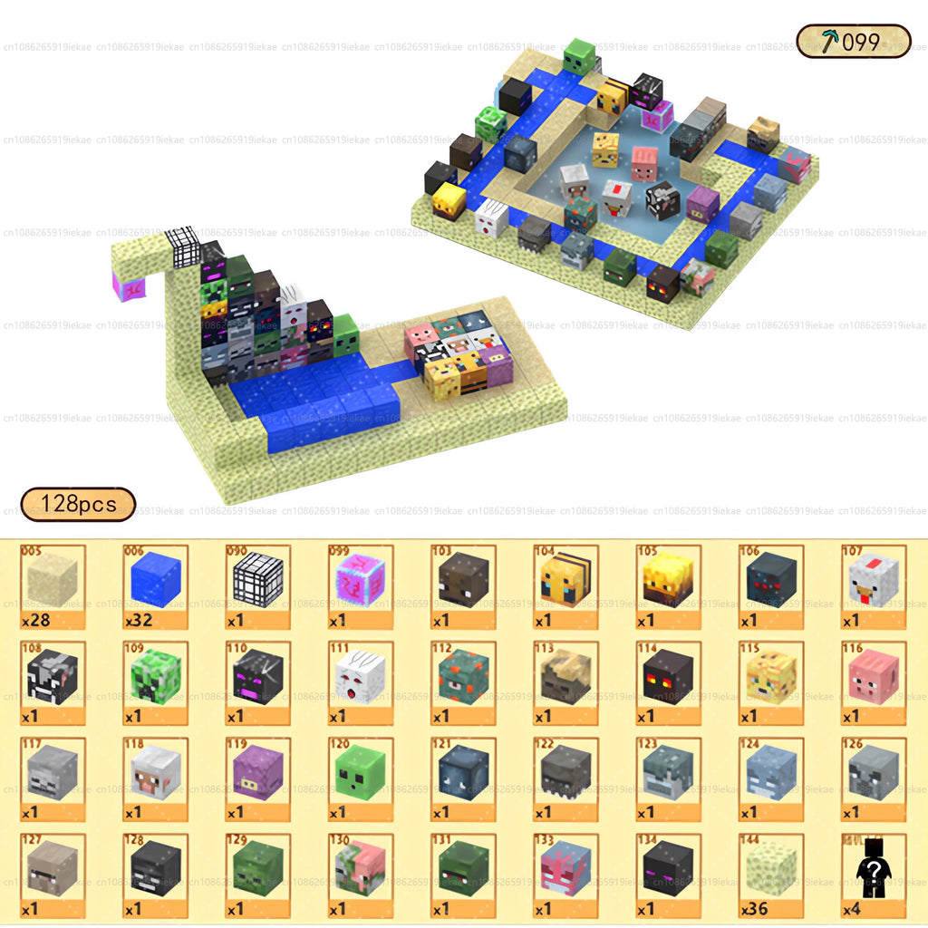 Magnetic Building Block Magnet Cube Mine World Set for Boy Girl Kid Age 3+ DIY Model Children STEM Sensory Toy Christmas Gift - CADA BRICKS®