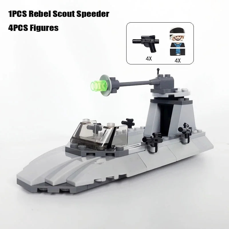 New Dropship Swamp Speeder Soldier Clone Walker Battles Army Packe Building Blocks Toys