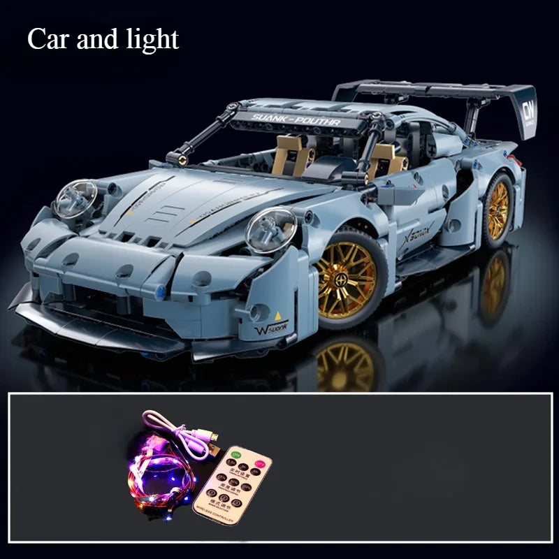 Technical Racing Sport Car Model Building Blocks technic adults 1:14 DIY Supercar Brick Puzzle Toys Kid Adult Gift（1200+granule）