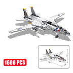 MOC Military Series Jump Jets F14 F16 F18 F22 F35 Aircraft Building Blocks War Fighter Model Bricks Toys For Childrens Boy Gifts