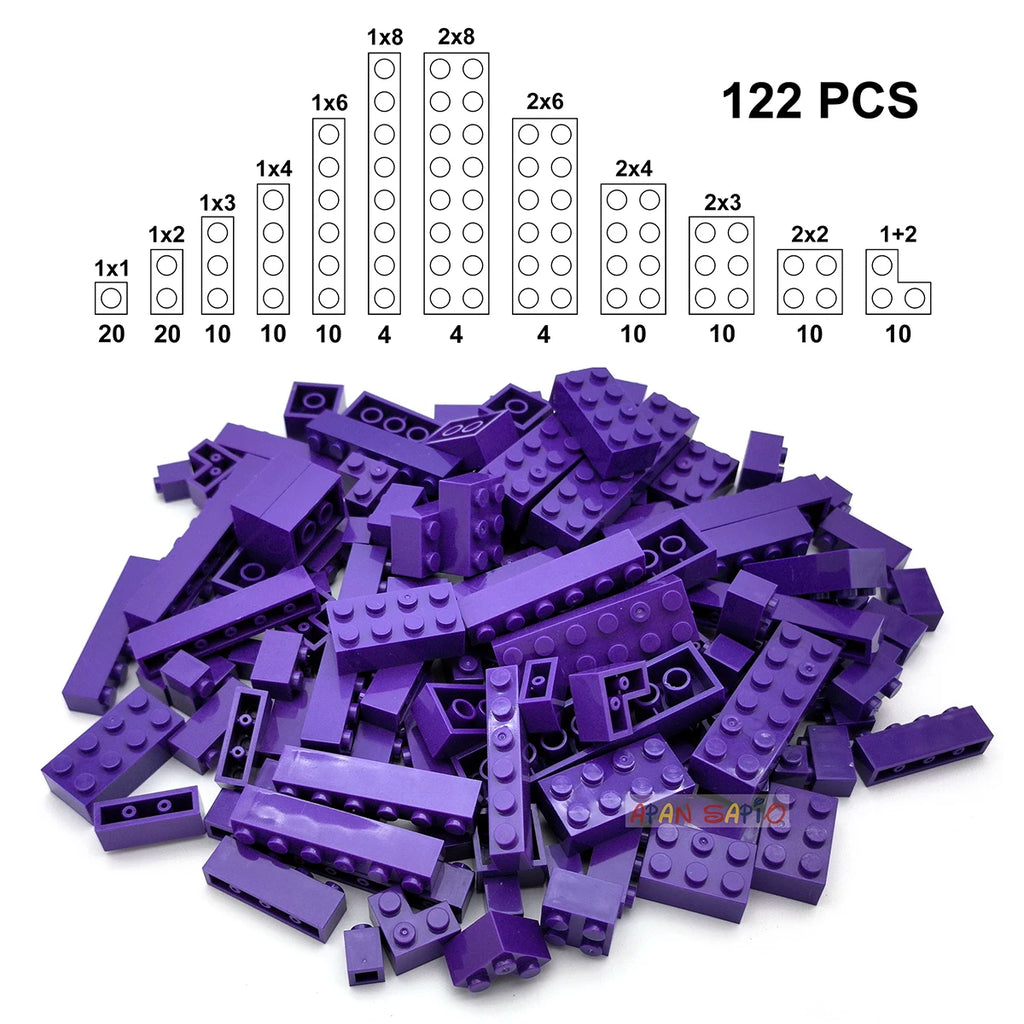 122pcs Thick Figures Bricks 12 Size DIY Building Blocks Educational Creative Size Compatible With 3001 Plastic Toys for Children - CADA BRICKS®