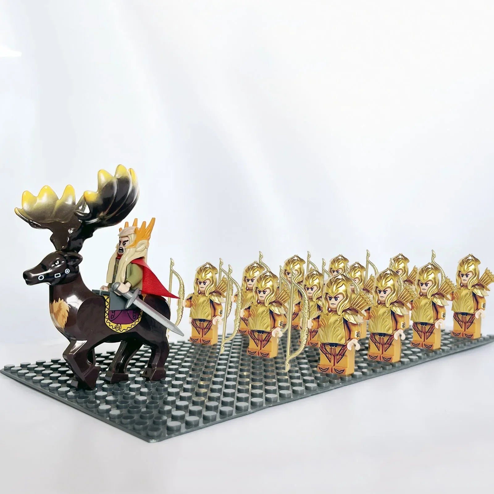 13pcs Castle Knight Rohan Azog Orcs Half-Beast Human Army Elf Guards Roman Solider Minifig Building Block Toys for Kids