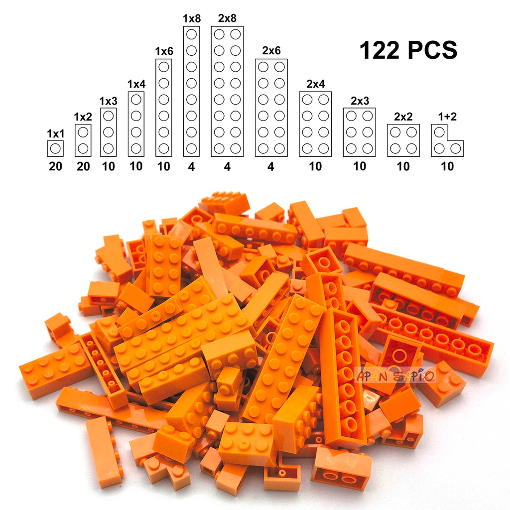 122pcs Thick Figures Bricks 12 Size DIY Building Blocks Educational Creative Size Compatible With 3001 Plastic Toys for Children - CADA BRICKS®