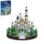 3600PCS Cartoon Dream Tale Princess Castle Architecture Building Blocks Street View Micro Model Bricks Toys For Girls Kids Gift