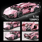 Technical Super Speed Green Lamborghinis Sports Car Model Building Blocks Assemble Famous Vehicle Bricks Kid Toys for Adult Gift