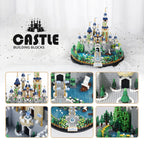 3600PCS Cartoon Dream Tale Princess Castle Architecture Building Blocks Street View Micro Model Bricks Toys For Girls Kids Gift