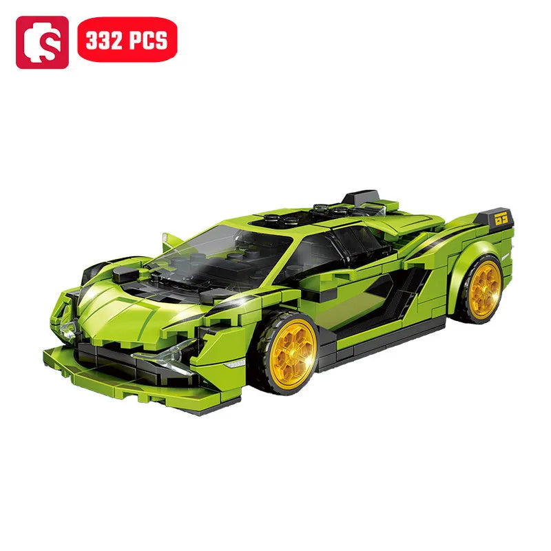 SEMBO BLOCK BK8 City Sports Car Racing Model Assembly Building Block Technology Supercar Vehicle Bricks Toys Boys Birthday Gifts - CADA BRICKS®