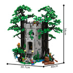 MOC Forestmen Forteresse de la Rivière Blocs de Construction Modèle Château Médiéval Tour de Défense Architecture Jouets en Briques Cadeau pour Adultes