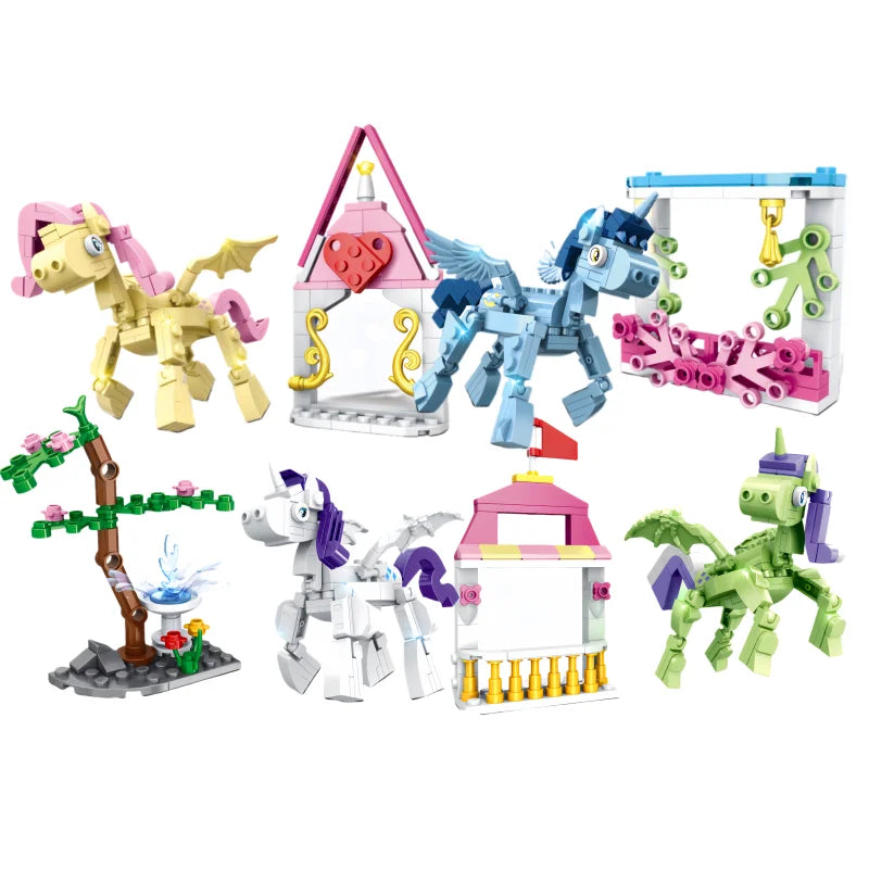 Pony War Mini Model Action Figure Kawaii Building Blocks Compatible Zoon Anime Cities Christmas Hallowmas Birthday Toys Gifts - CADA BRICKS®