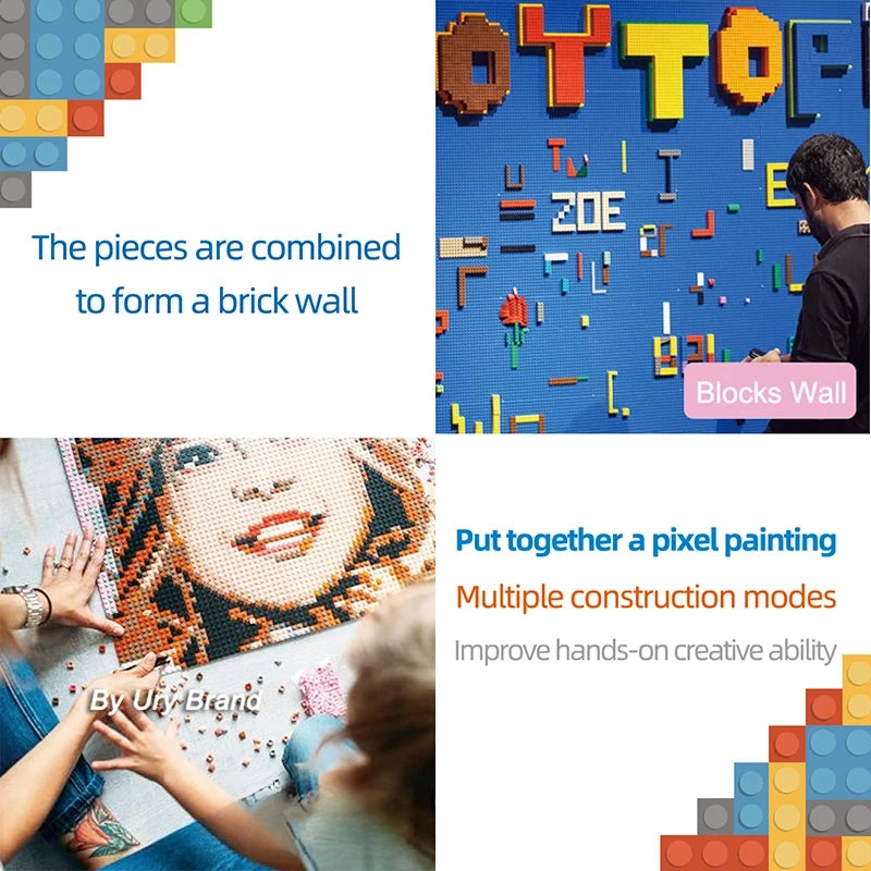 Classic Baseplate 50x50 Dots Building Blocks Bricks Base Plates DIY Plastic Board Building Blocks Baseplates Construction Toys - CADA BRICKS®