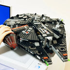 1579PCS Dark Falcon Star Ship Building Blocks - Advanced DIY Space Model for Adult Hobbyists
