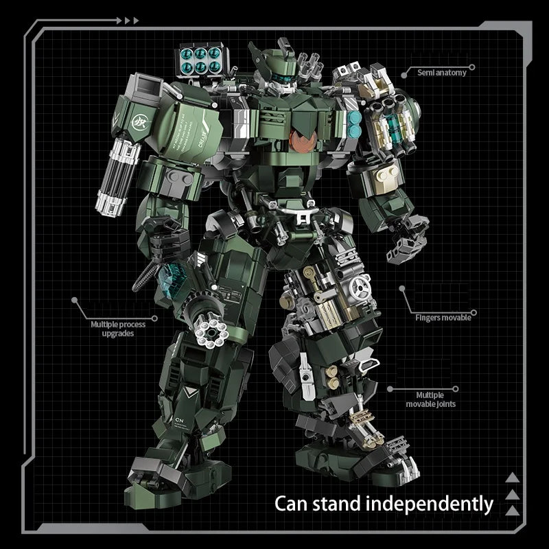 Technic Large Mecha Warrior Building Blocks Set Battle Robots Action Figure Model kits Adult Kids Assembled Toys Gifts For Boys - CADA BRICKS®