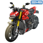 Technical MOC 2221pcs V4 SP Motorcycle City Sport Cars Model Building Blocks DIY Assemble Motorbike Bricks Toys For Children Boy