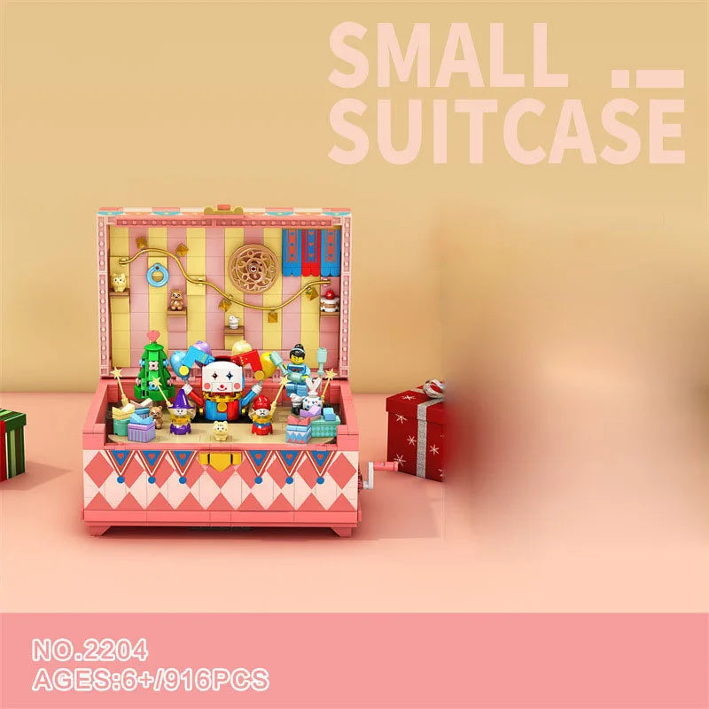 Idea House Street View Mini Block Secret Box Villa Room Building Brick Art Studio Circus Streetscape Construction Toys For Gifts