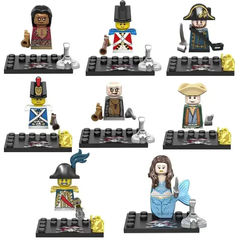 WW2 Mini Military Imperial Navy Soldier Building Blocks Caribbean Pirates Figures Bricks Educational Toys For Boy Christmas Gift