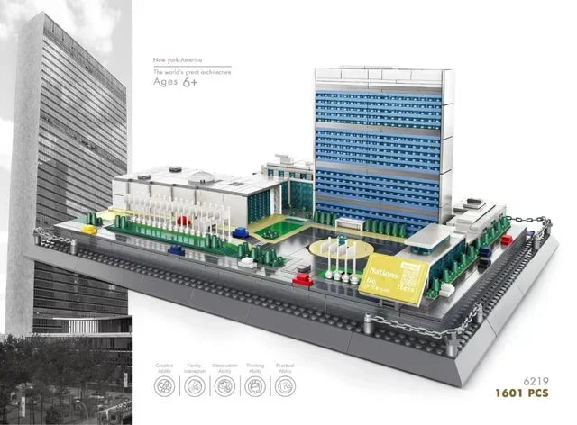 MOC World Famous Architecture Edifice Opera House Building Blocks Villa Savoye Bridge Tower Toy Children Birthday Christmas Gift - CADA BRICKS®