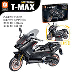 1282pcs Technical Super Speed T-MAX Motorcycle Building Blocks Creative 1:5 YAMA Motorbike Model Bricks Toys For Kids Boy Gifts