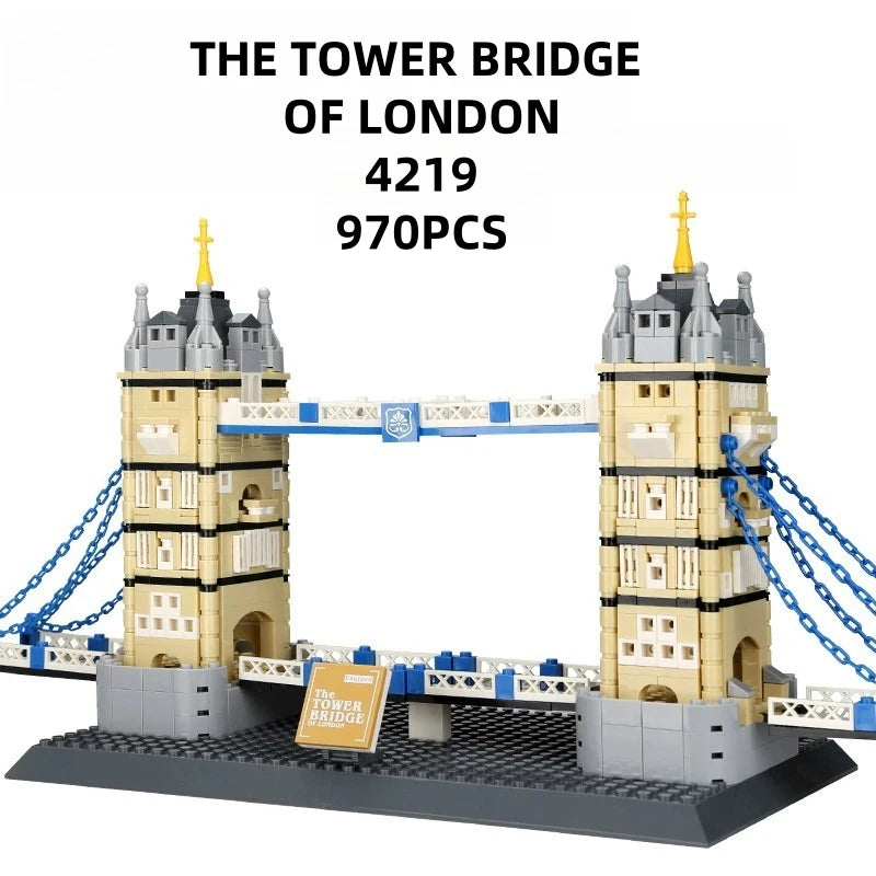 970PCS London UK Twin Towers Bridge Building Blocks Model Assembly Toy Gift for Adults Kids Birthday Wange Bricks