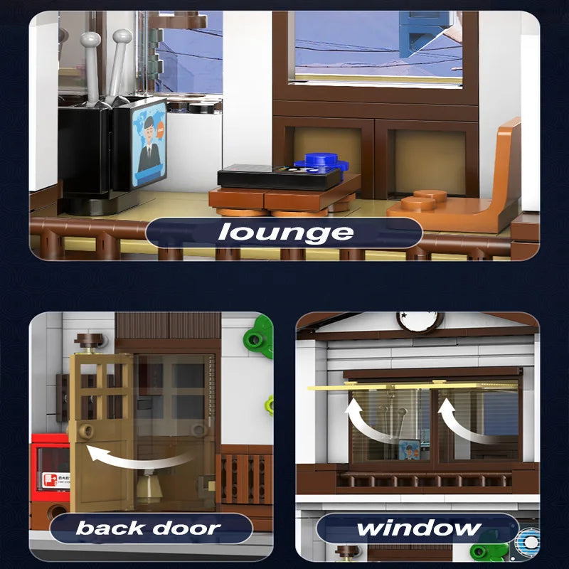 Cada LED City Japanese Style Canteen House Architecture Building Blocks Late Night Canteen Figures Bricks Toys for Kid Gifts - CADA BRICKS®