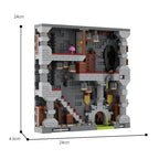 MOC Fantasy Castle Building Blocks Set - Medieval Dungeon Bricks, DIY Dragon Lair Model Kit Gift for Gamers Fans Collectors