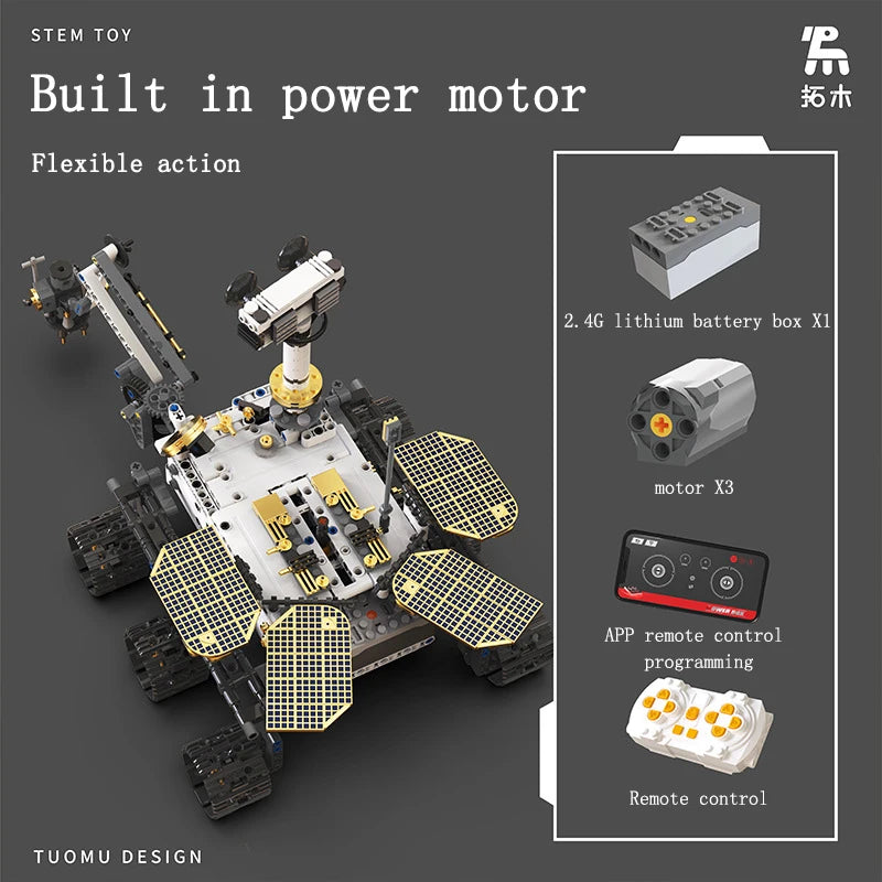 Original Multi-Axis Robotic Arm Building Blocks, Programmable via Smartphone, Remote Control, for Interactive STEM Learning