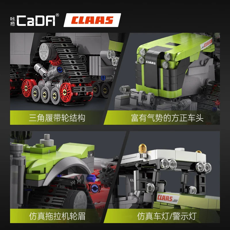 Cada 1336pcs 1:32 Famous CLAAS City Agricultural Vehicle Building Block MOC Bricksley Design Truck Bricks Toys Children Gifts - CADA BRICKS®
