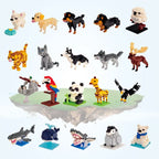 Mini Building Blocks 3D Animal  Diamond Model Micro Bricks Dog Cat Bird Moose Wolf Panda Macaw Toys For Children Birthday Gifts - CADA BRICKS®