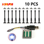 10PCS 0.8mm Pin RGB LED Building Blocks USB Lamp DIY Street Light City Electric Decorate 1X1 Brick Toy Compatible All Brands - CADA BRICKS®