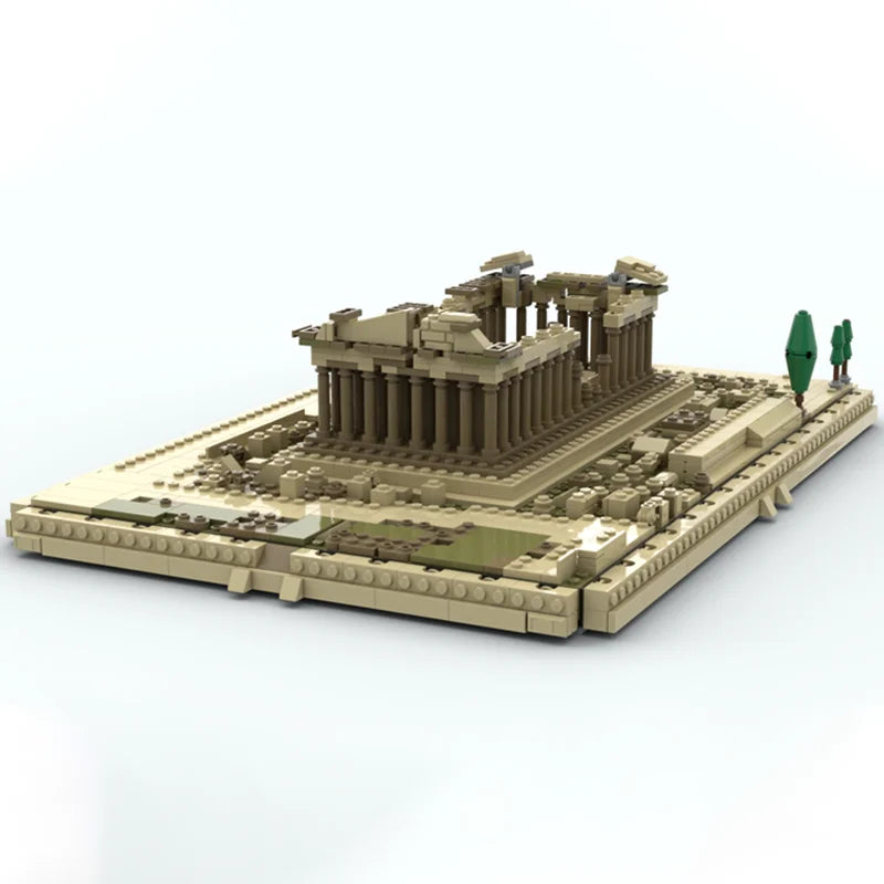 1513pcs MOC Ancient Architecture Series Parthenon Classical Temple Design DIY Model Building Blocks Birthday Toys Gift