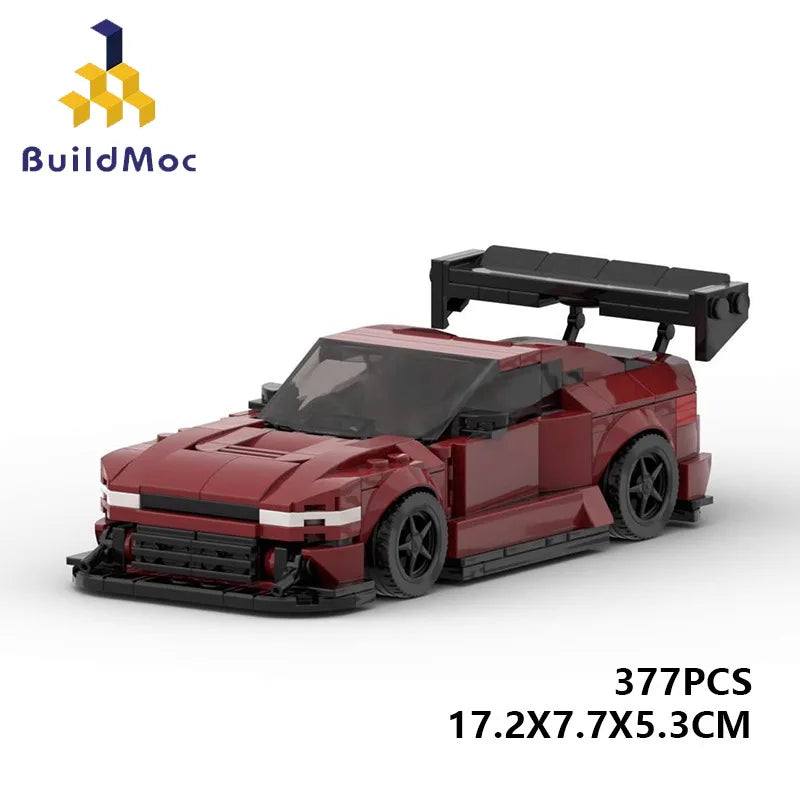 Buildmoc Technical Car Speed Red Supercar Bricks Model Building Blocks Toys for Children Boys Gifts Toy City Car - CADA BRICKS®