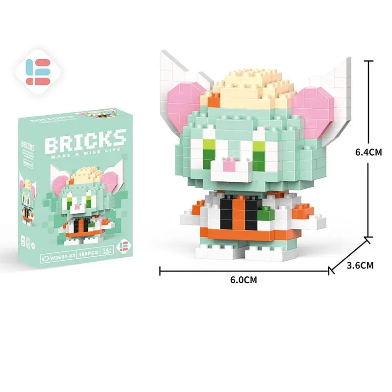 Disney LiLo Stitch Toys Building Blocks Pokeman Pikechu lega Anime Cartoon Character Model Building Blocks Toy for children Gift - CADA BRICKS®